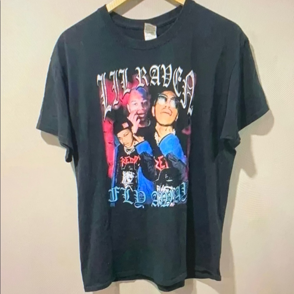 Lil Raven Black Graphic Men's T-Shirt